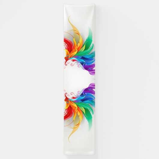 Wattevleugels in Regenboogkleuren Spandoek (Verticaal)