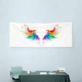 Wattevleugels in Regenboogkleuren Spandoek (Beurs)