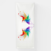 Wattevleugels in Regenboogkleuren Spandoek (Verticaal)