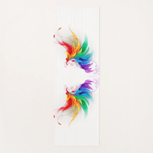 Wattevleugels in Regenboogkleuren Yogamat (Voorkant)