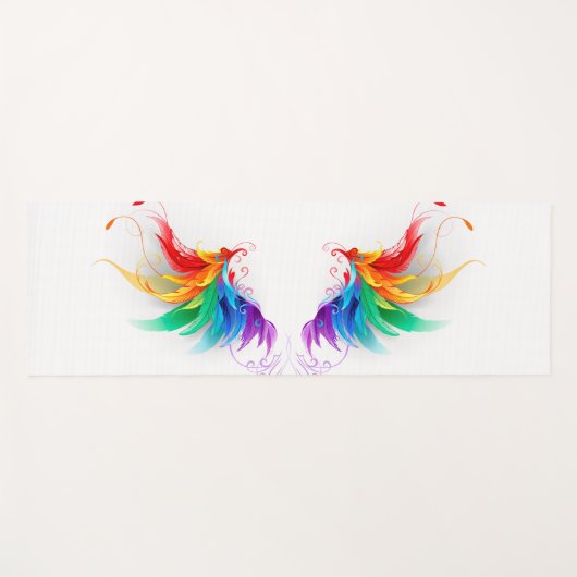 Wattevleugels in Regenboogkleuren Yogamat (Voorkant (horizontaal))