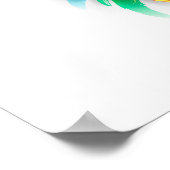 Wattevloer Regenboog Vleugels Poster (Hoek)
