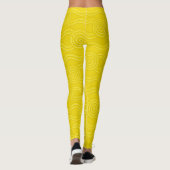 Wattle Australische Dreamtime River Patroon Leggings (Achterkant)