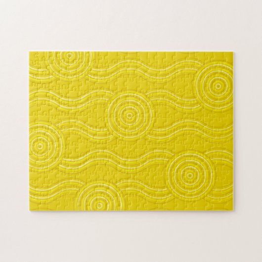 Wattle Australische Dreamtime River Patroon Legpuzzel (Horizontaal)