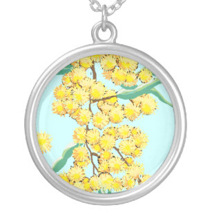 Wattle Blossom - Australië Zilver Vergulden Ketting