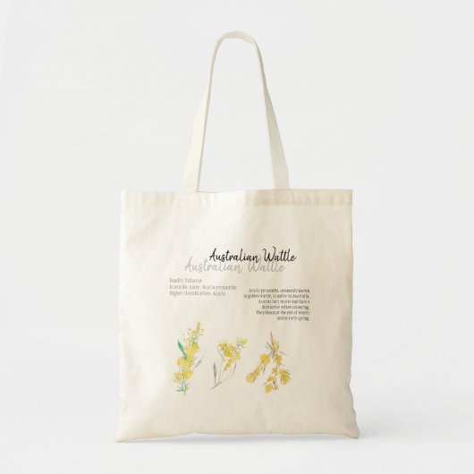 Wattle Botanical Art Tote Bag (Voorkant)