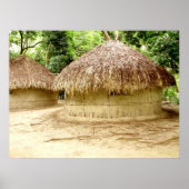 Wattle- en Daub-huts Poster (Voorkant)