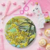 Wattle & Gum Leaves Australian 9" Papieren Bordje (Feest)