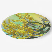 Wattle & Gum Leaves Australian 9" Papieren Bordje (Gekanteld)