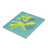 Wattle Mimosa yellow flower art Australië Tegeltje (Zijkant)