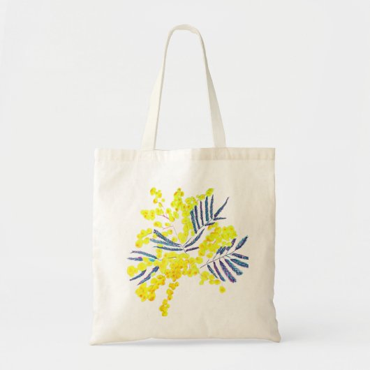 Wattle Mimosa yellow flower art Australië Tote Bag (Voorkant)