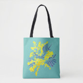 Wattle Mimosa yellow flower art Australië Tote Bag (Voorkant)