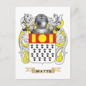 Watts Family Crest (wapenschild) Briefkaart (Voorkant)