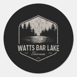 Watts R Lake Tennessee Outdoors Vintage  Ronde Sticker