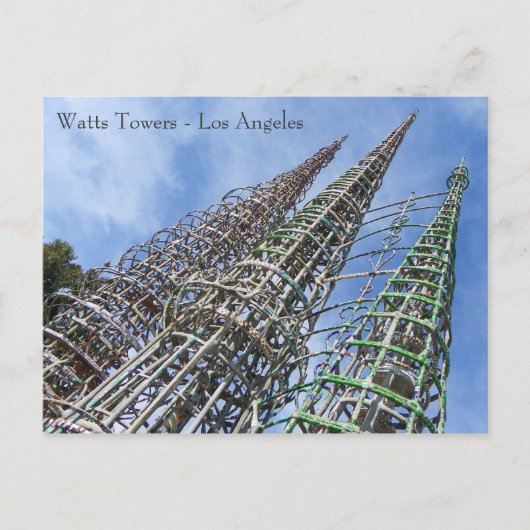 Watts Towers Briefkaart! Briefkaart (Voorkant)