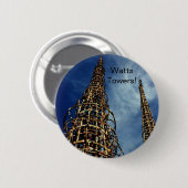 Watts Towers, Los Angeles Ronde Button 5,7 Cm (Voorkant /achterkant)