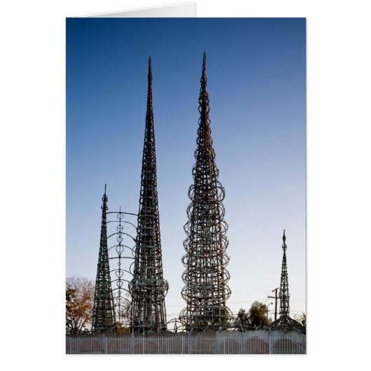 Watts Towers Los Angeles Wenskaart (Voorkant)