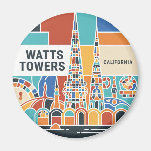 Watts Towers van Simon Rodia State Historic Park Magneet