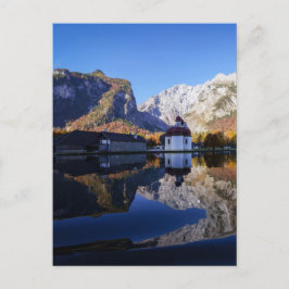 Watzmann Mountain en St Bartholomew Briefkaart