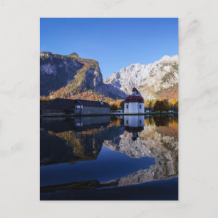 Watzmann Mountain en St Bartholomew Briefkaart