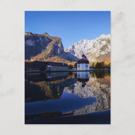 Watzmann Mountain en St Bartholomew Briefkaart (Voorkant)