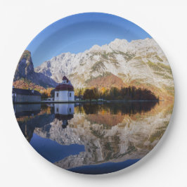 Watzmann Mountain en St Bartholomew Papieren Bordje