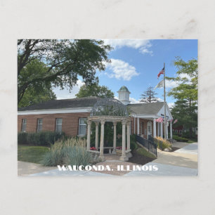 Wauconda Illinois downtown post kantoor corner Briefkaart