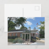 Wauconda Illinois downtown post kantoor corner Briefkaart (Voorkant / Achterkant)