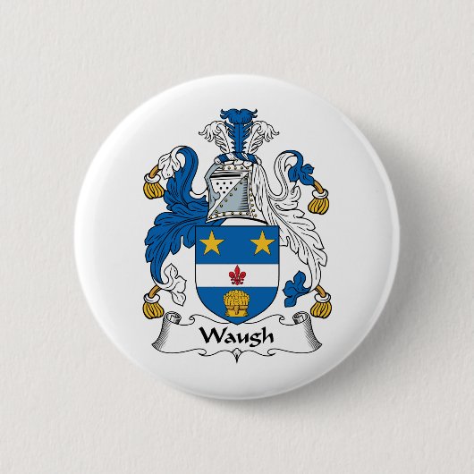 Waugh Family Crest Ronde Button 5,7 Cm (Voorkant)