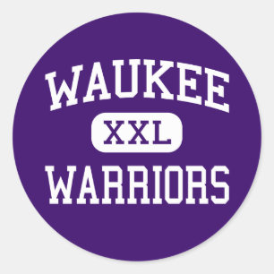 Waukee - Warriors - High School - Waukee Iowa Ronde Sticker