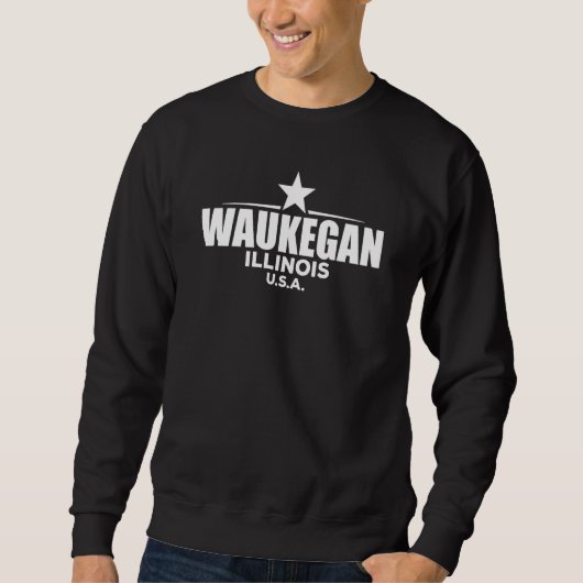 Waukegan Illinois Retro Vintage Trui (Voorkant)