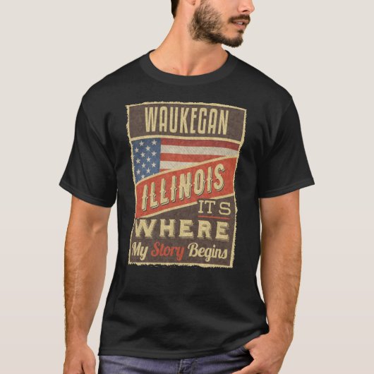 Waukegan Illinois T-shirt (Voorkant)