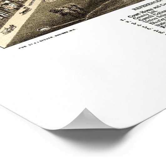 Waukesha, WI Panoramic Map - 1880 Poster (Hoek)