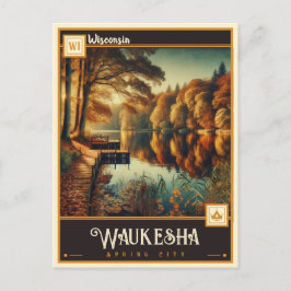 Waukesha, Wisconsin | Antiek Briefkaart