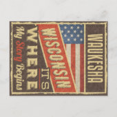 Waukesha Wisconsin Briefkaart (Voorkant)