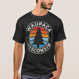 Waupaca Wisconsin WI Grafisch Retro 70s T-shirt