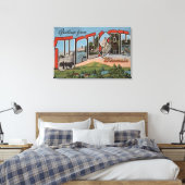 Wausau, Wisconsin - Grote letterscènes Canvas Afdruk (Insitu (Slaapkamer))