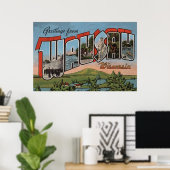 Wausau, Wisconsin - Grote letterscènes Poster (Thuiskantoor)