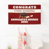 Wauw! Afstudeerbanner Associate's degree Spandoek (Insitu)