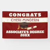 Wauw! Afstudeerbanner Associate's degree Spandoek (Horizontaal)