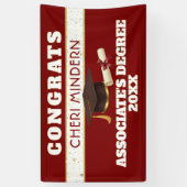 Wauw! Afstudeerbanner Associate's degree Spandoek (Verticaal)