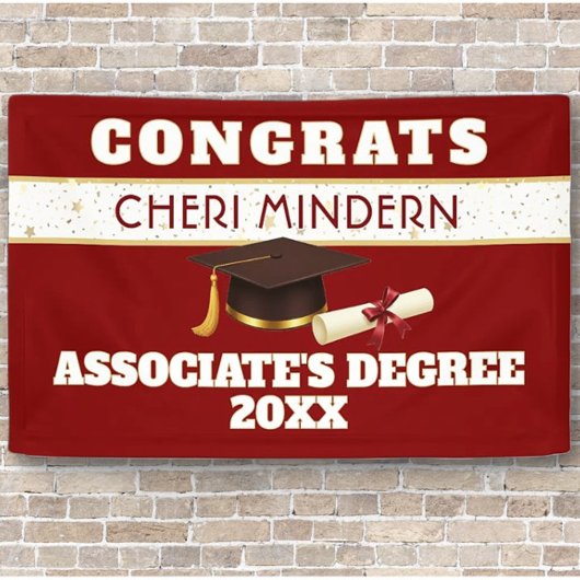 Wauw! Afstudeerbanner Associate's degree Spandoek