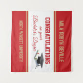 Wauw! Bachelor diploma! Afstuderen  Wandkleed (Voorkant (horizontaal))