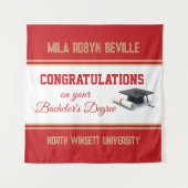 Wauw! Bachelor diploma! Afstuderen  Wandkleed (Voorkant)