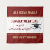 Wauw! Bachelor diploma! Afstuderen Wandkleed (Voorkant)