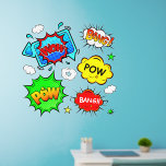 Wauw Bang Pow, Red Blue Green Yellow, Pop Art 36" Muurstickers<br><div class="desc">5 Grote Pop Art Wall Decals - - Verander de grootte van deze decals door de grootte van het Decal Sheet te wijzigen - 4 formaten - van 12 x 12 inch tot 36 x 36 inch - - Deze zijn gedrukt op een transparante achtergrond, maar u kunt als u...</div>