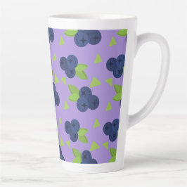 wauw bosbessenpatroon latte mok