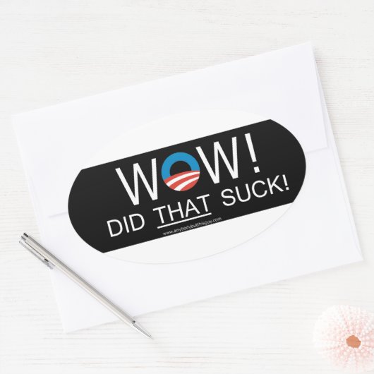 Wauw! Deed dat klote! Ovale Stickers (Envelop)