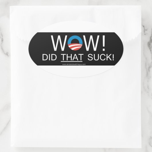 Wauw! Deed dat klote! Ovale Stickers (Tas)