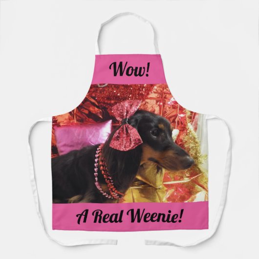 Wauw een echte Weenie Apron! Schort (Voorkant)